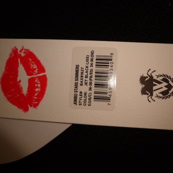 NWT Wildfox | Jet Black & White Jumbo Stars Sommers Crewneck Sweater - Picture 11 of 13